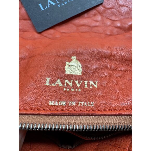 Lanvin Happy Bag | eBay LANVIN Quilted Lambskin Happy Classic Medium Bag in Lambskin Orange 2